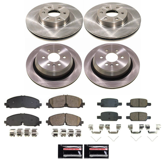 PowerStop OE Stock Replacement Low-Dust Ceramic Brake Pad and Rotor Kit