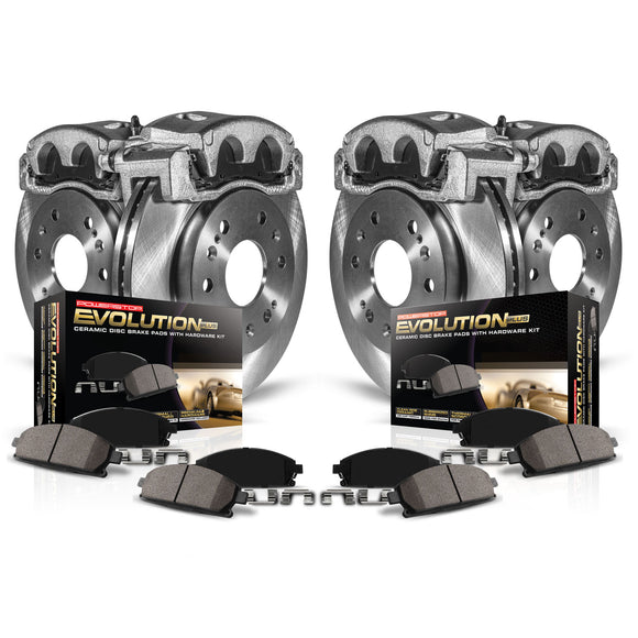 PowerStop OE Stock Replacement Low-Dust Ceramic Brake Pad, Rotor and Caliper Kit