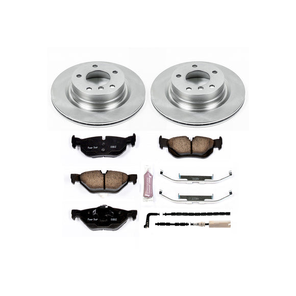 PowerStop OE Stock Replacement Low-Dust Ceramic Brake Pad and Rotor Kit