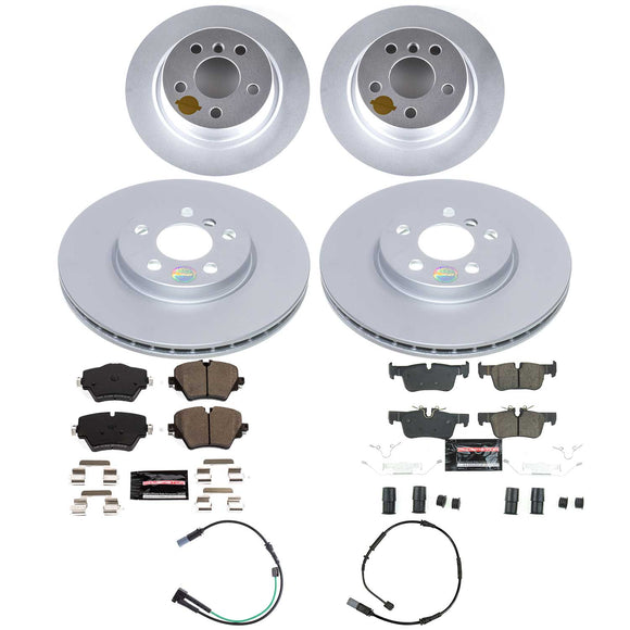 Genuine Geomet Coated Rotor and Carbon-Fiber Ceramic Brake Pad Kit