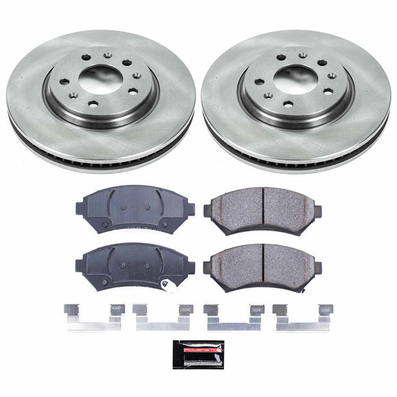 PowerStop OE Stock Replacement Low-Dust Ceramic Brake Pad and Rotor Kit