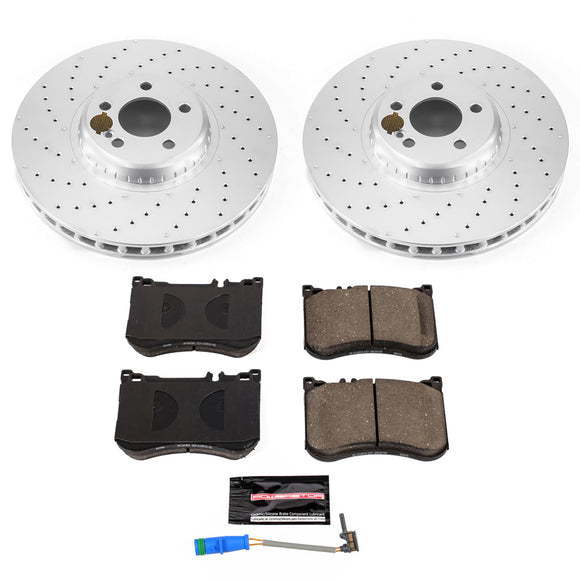PowerStop Genuine Geomet Coated Rotor and Carbon-Fiber Ceramic Brake Pad Kit
