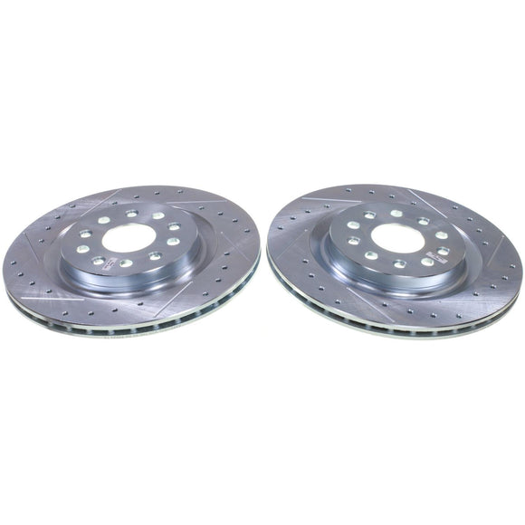 PowerStop Evolution Performance Drilled, Slotted & Plated Brake Rotor Pair