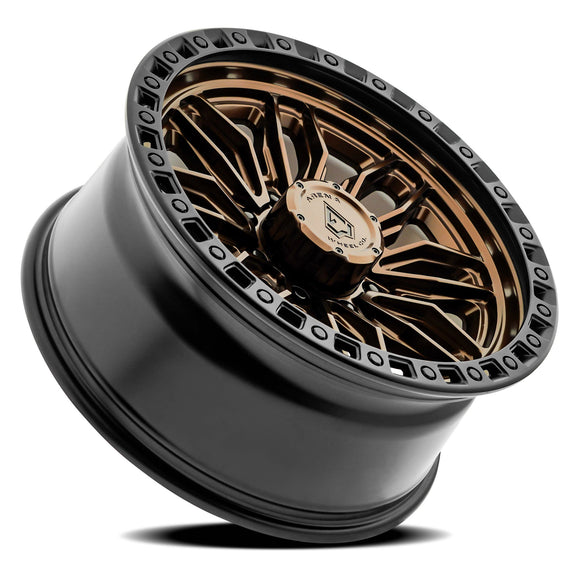 20x9 Arena Wheel Hustle Smoked Bronze Center Satin Black Lip 8x165.1 ET0 CB125.1