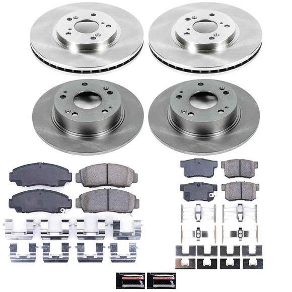 PowerStop OE Stock Replacement Low-Dust Ceramic Brake Pad and Rotor Kit