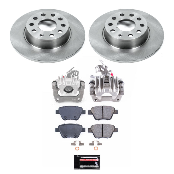 PowerStop OE Stock Replacement Low-Dust Ceramic Brake Pad, Rotor and Caliper Kit