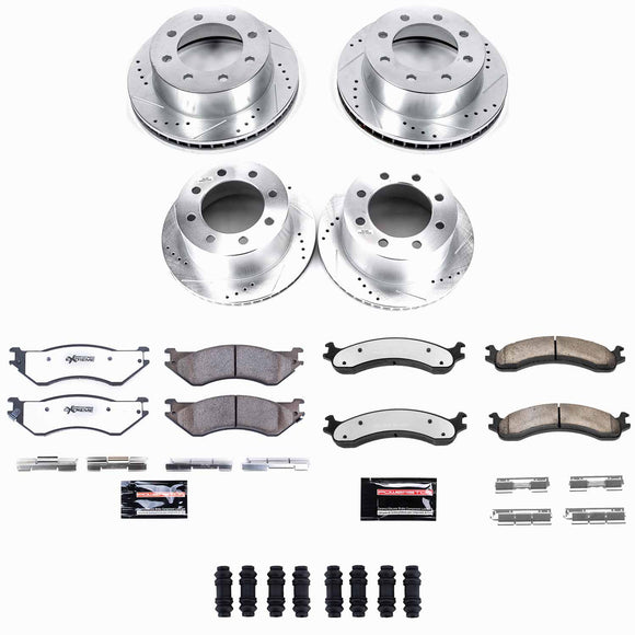 PowerStop Z36 Carbon-Fiber Ceramic Brake Pad with Drilled and Slotted Rotor Kit