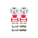 PowerStop Z36 Truck and SUV Ceramic Brake Pad, Drilled & Slotted Rotor, and Cali