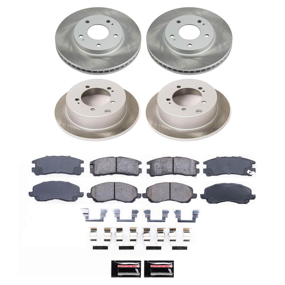 PowerStop Semi-Coated Rotor and Low-Dust Ceramic Brake Pad Kit