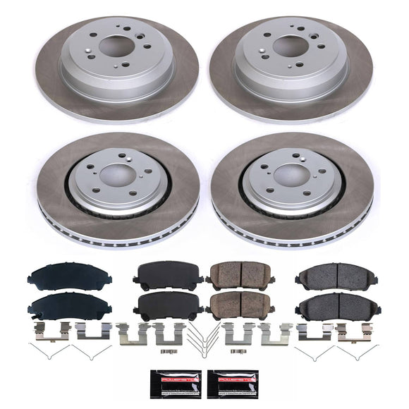 PowerStop Semi-Coated Rotor and Low-Dust Ceramic Brake Pad Kit