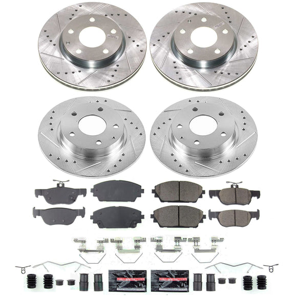 PowerStop Z23 Daily Driver Carbon-Fiber Ceramic Brake Pad and Drilled & Slotted