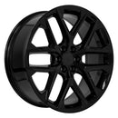 24" Replica CV62 fits Chevrolet Silverado 24 in. x 10 in. Gloss Black