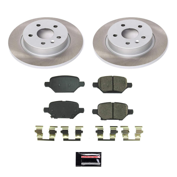 PowerStop Semi-Coated Rotor and Low-Dust Ceramic Brake Pad Kit