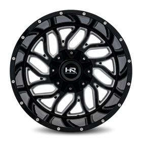 22x10 Hardrock Destroyer Gloss Black Milled 5x127/139.7 ET-25 wheel/rim