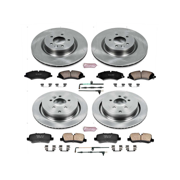 PowerStop OE Stock Replacement Low-Dust Ceramic Brake Pad and Rotor Kit