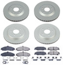 PowerStop Genuine Geomet Coated Rotor and Low-Dust Ceramic Brake Pad Kit