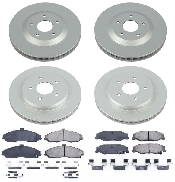 PowerStop Genuine Geomet Coated Rotor and Low-Dust Ceramic Brake Pad Kit