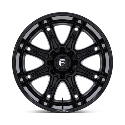 24X12 Fuel 1PC Darkstar Gloss Black Milled Blank ET-44 Wheel Rim