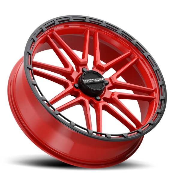 18x7 Raceline A11B Krank XL Gloss Red 4x137 ET0 CB110.18 Wheel