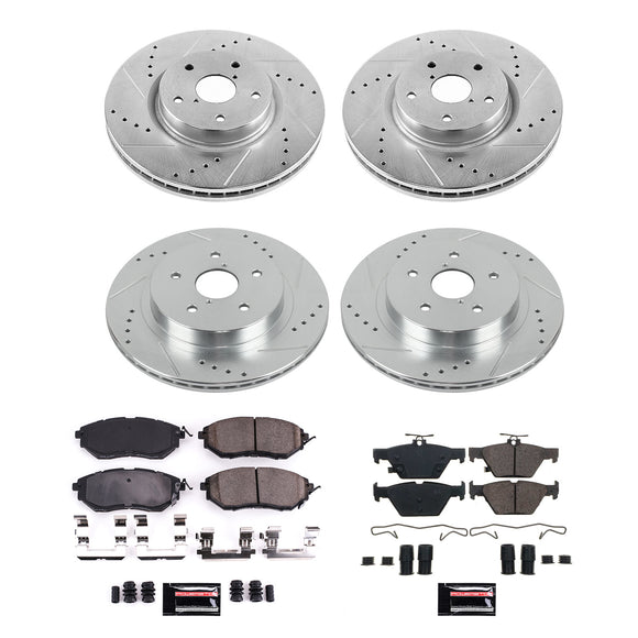 PowerStop Z23 Daily Driver Carbon-Fiber Ceramic Brake Pad and Drilled & Slotted