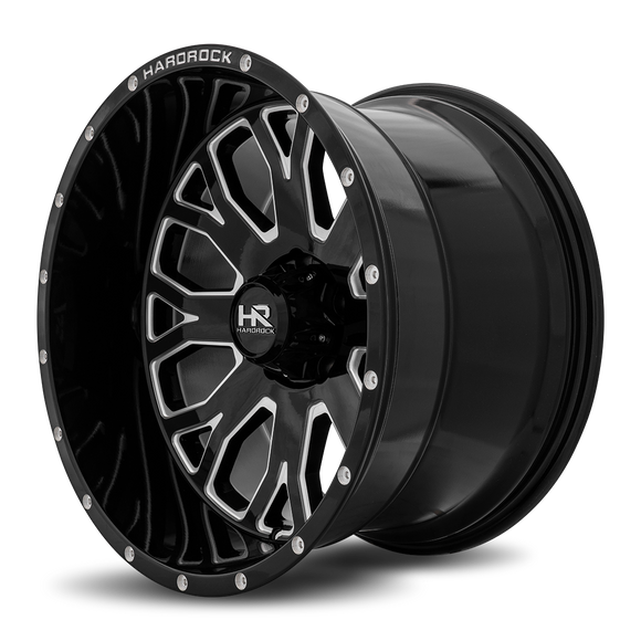20x12 Hardrock Slammer XPosed Gloss Black Milled 6x135 ET-44 wheel/rim