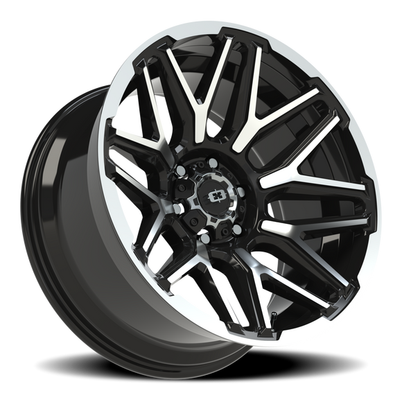 20X10 Vision 305 Rekluse Gloss Black Machined Face and Lip 6x139.7 6x5.5 ET-25 C