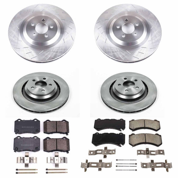 PowerStop OE Stock Replacement Low-Dust Ceramic Brake Pad and Rotor Kit