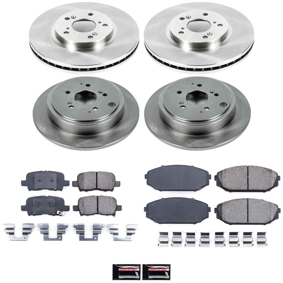 PowerStop OE Stock Replacement Low-Dust Ceramic Brake Pad and Rotor Kit