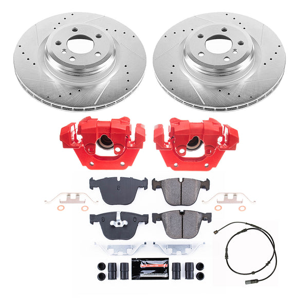 PowerStop Z23 Daily Driver Carbon-Fiber Ceramic Pads Drilled & Slotted Rotor & C