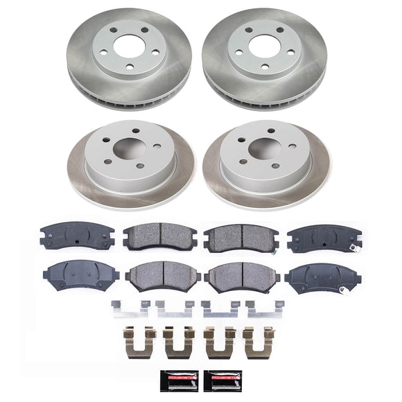 PowerStop Semi-Coated Rotor and Low-Dust Ceramic Brake Pad Kit