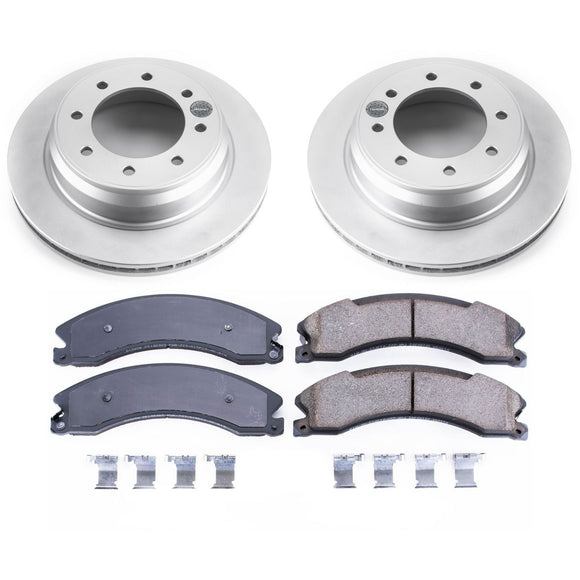 PowerStop Genuine Geomet Coated Rotor and Low-Dust Ceramic Brake Pad Kit