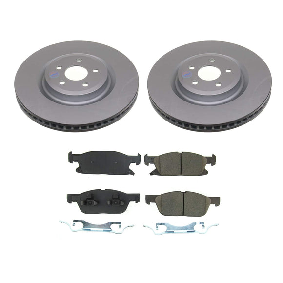 PowerStop Genuine Geomet Coated Rotor and Low-Dust Ceramic Brake Pad Kit