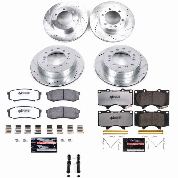 PowerStop Z36 Carbon-Fiber Ceramic Brake Pad with Drilled and Slotted Rotor Kit