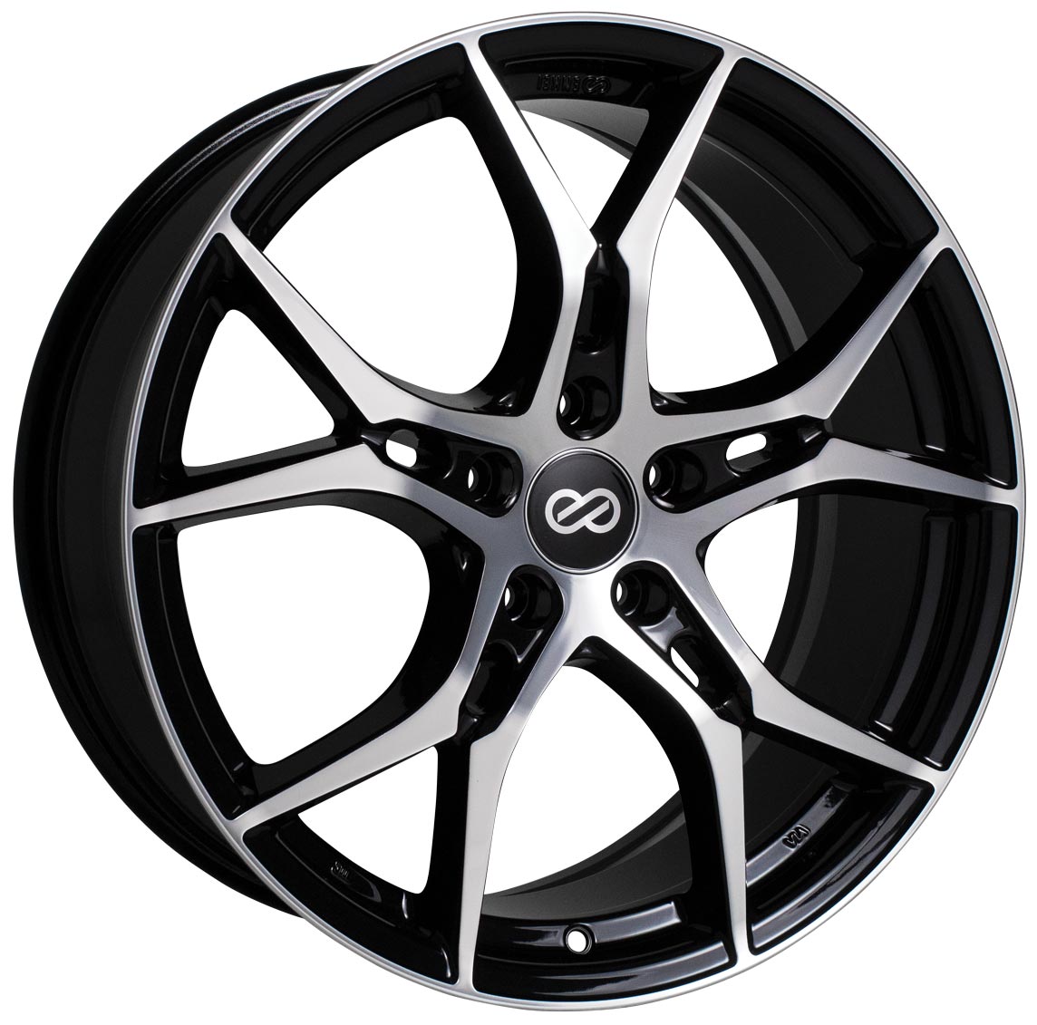 18X8 Enkei Vulcan Black Mach Wheel/Rim 5x120 5-120 517-880-1240BKM