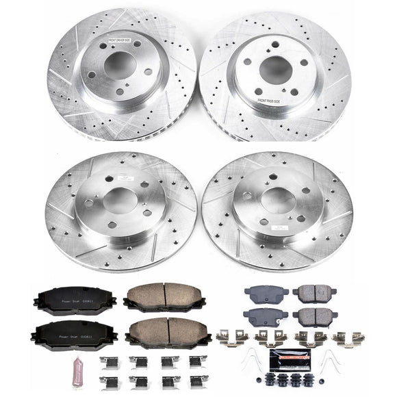 PowerStop Z23 Daily Driver Carbon-Fiber Ceramic Brake Pad and Drilled & Slotted
