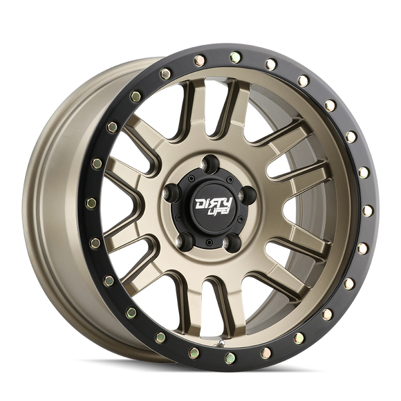 17x9 Dirty Life Canyon Pro Satin Gold 6x139.7 ET-12 CB106 Wheel Rim