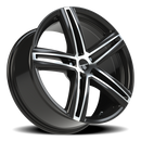 19x8.5 Vision Nitrous Gloss Black Machined Face 5x114.3 ET40 CB73.1 Wheel Rim