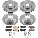 PowerStop OE Stock Replacement Low-Dust Ceramic Brake Pad and Rotor Kit