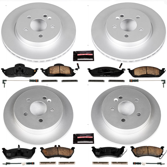 PowerStop Genuine Geomet Coated Rotor and Carbon-Fiber Ceramic Brake Pad Kit