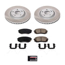 PowerStop Semi-Coated Rotor and Low-Dust Ceramic Brake Pad Kit