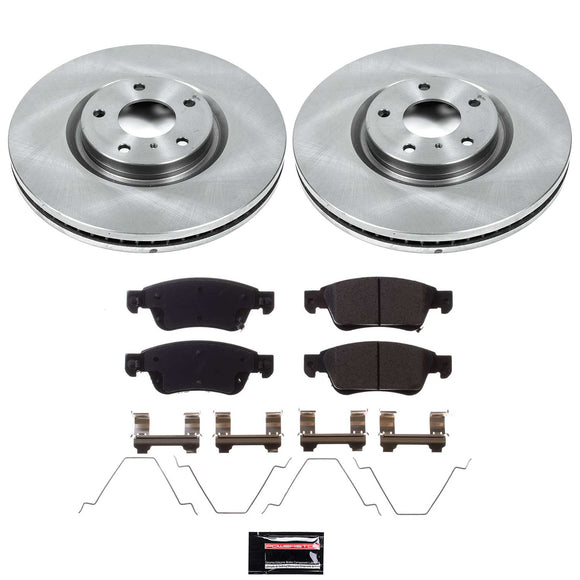 PowerStop OE Stock Replacement Low-Dust Ceramic Brake Pad and Rotor Kit