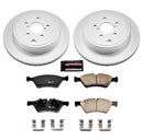 PowerStop Genuine Geomet Coated Rotor and Low-Dust Ceramic Brake Pad Kit