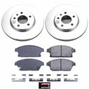 PowerStop Genuine Geomet Coated Rotor and Low-Dust Ceramic Brake Pad Kit