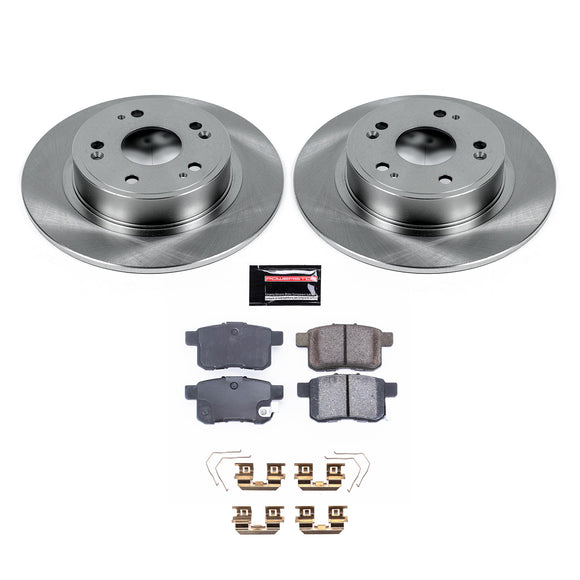 PowerStop OE Stock Replacement Low-Dust Ceramic Brake Pad and Rotor Kit