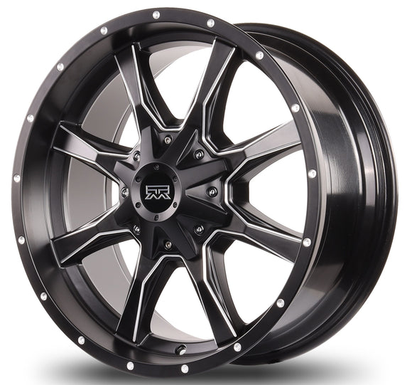 20x9 Mudder Trucker MT513 Black Milled 6x135 6x139.7 6x5.5 ET18 Wheel