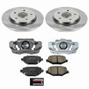 PowerStop OE Stock Replacement Low-Dust Ceramic Brake Pad, Rotor and Caliper Kit