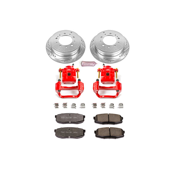 PowerStop Z36 Truck and SUV Ceramic Brake Pad, Drilled & Slotted Rotor, and Cali