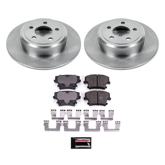 PowerStop OE Stock Replacement Low-Dust Ceramic Brake Pad and Rotor Kit