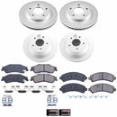 PowerStop Genuine Geomet Coated Rotor and Low-Dust Ceramic Brake Pad Kit