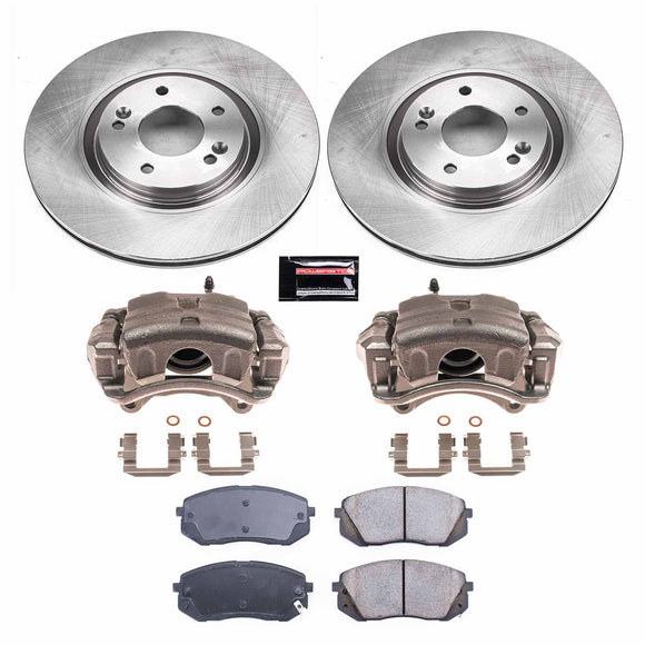 PowerStop OE Stock Replacement Low-Dust Ceramic Brake Pad, Rotor and Caliper Kit